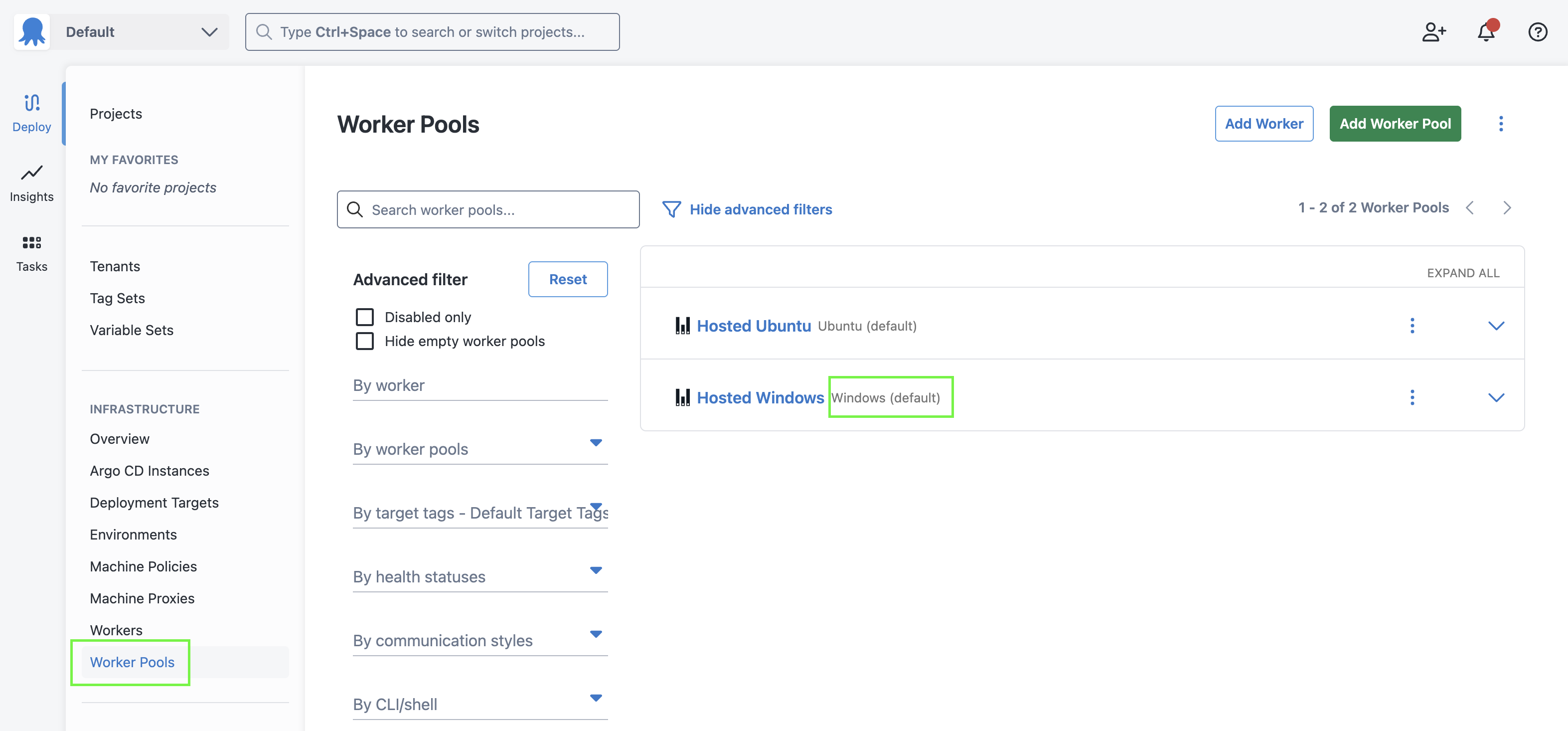 Windows Worker Pool